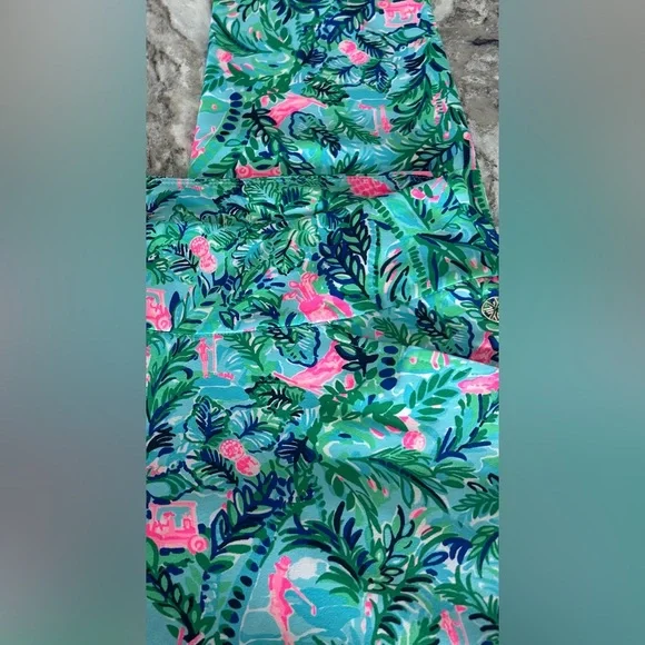 Lilly Pulitzer Luxletic Corso Pull On Golf Pants in Par Fection Print Size 14 - Picture 7 of 10